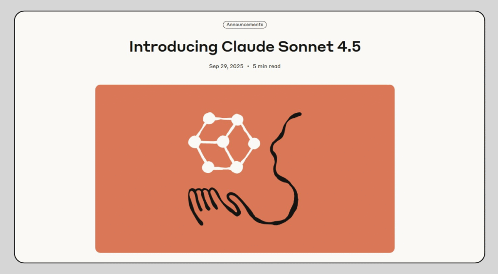 anthropic claude sonnet 4.5 launch